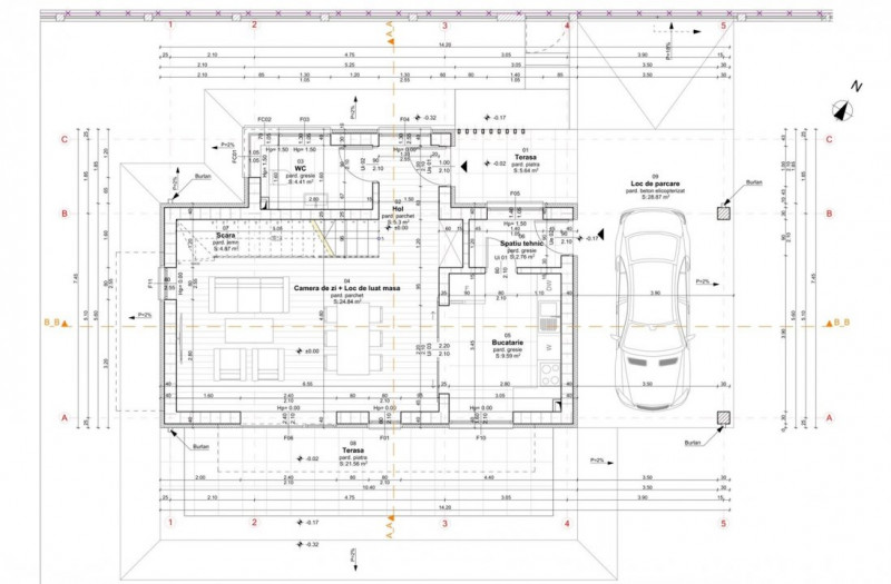 Teren 636mp cu autorizatie casa P+E in Chinteni 