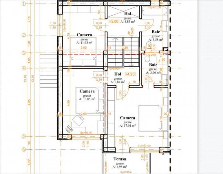 Casa tip duplex, P+1, 5 camere Dezmir   119mp